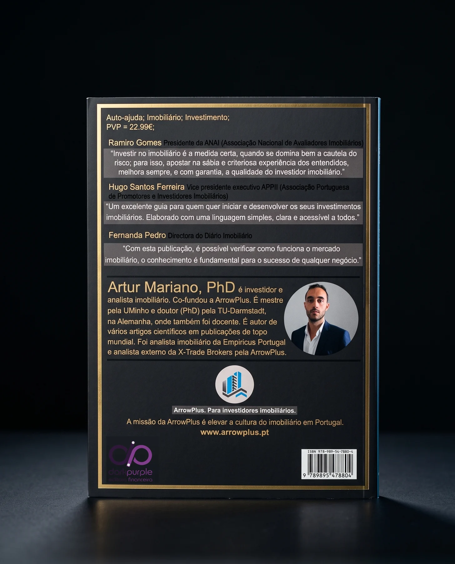 A contracapa do livro