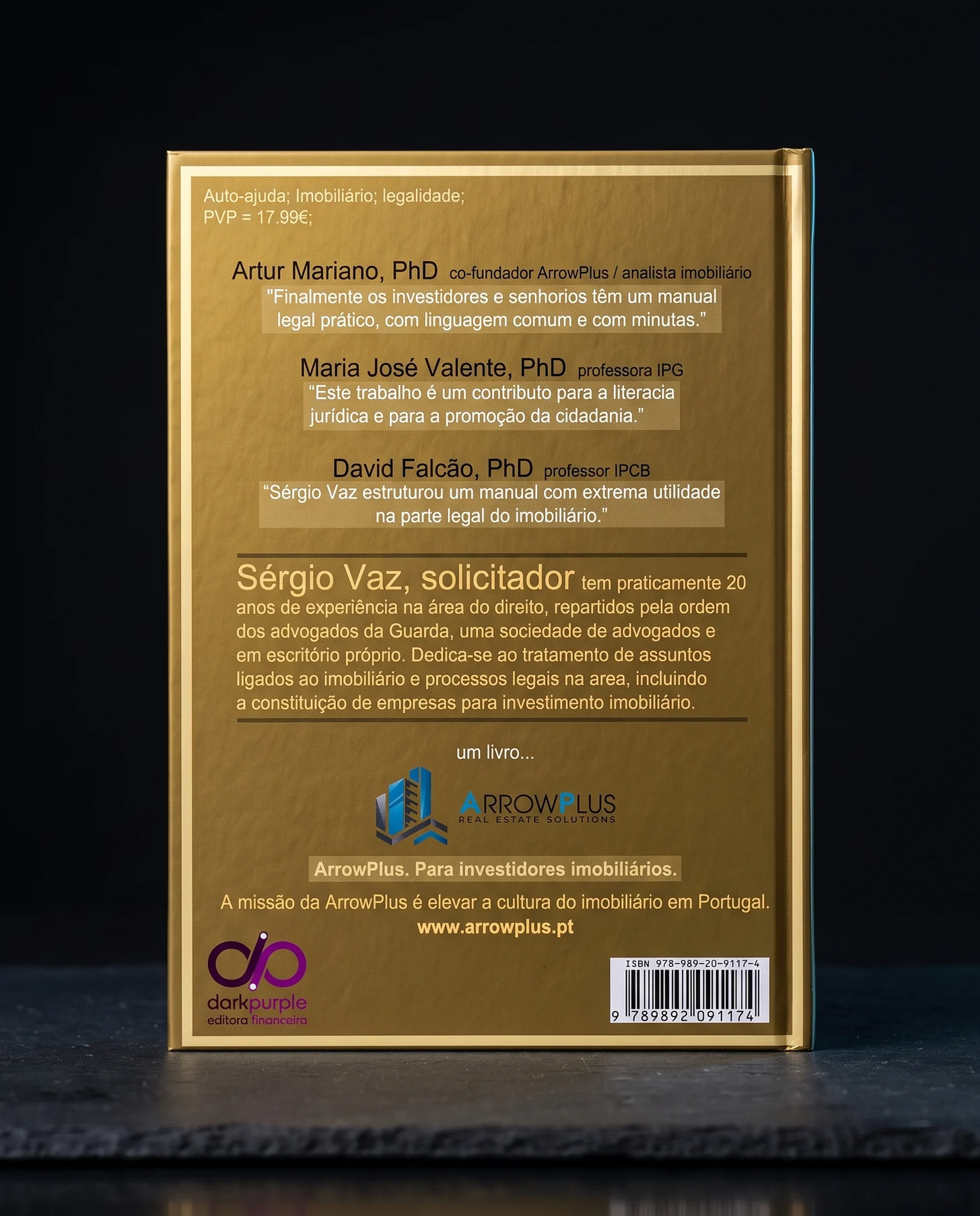 A contracapa do livro