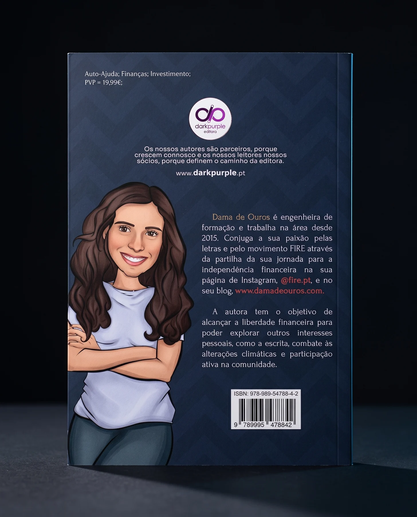 A contracapa do livro